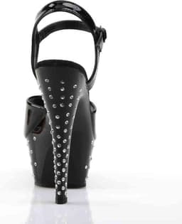 Pleaser - STARDUST-609 Sandaal met enkelband, Paaldans schoenen - Paaldans schoenen - 36 Shoes - Zwart — thumbnail 4