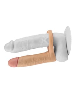 Lovetoy Voorbinddildo voor dubbele penetratie Ultrasoft Double - 15 cm — thumbnail 2