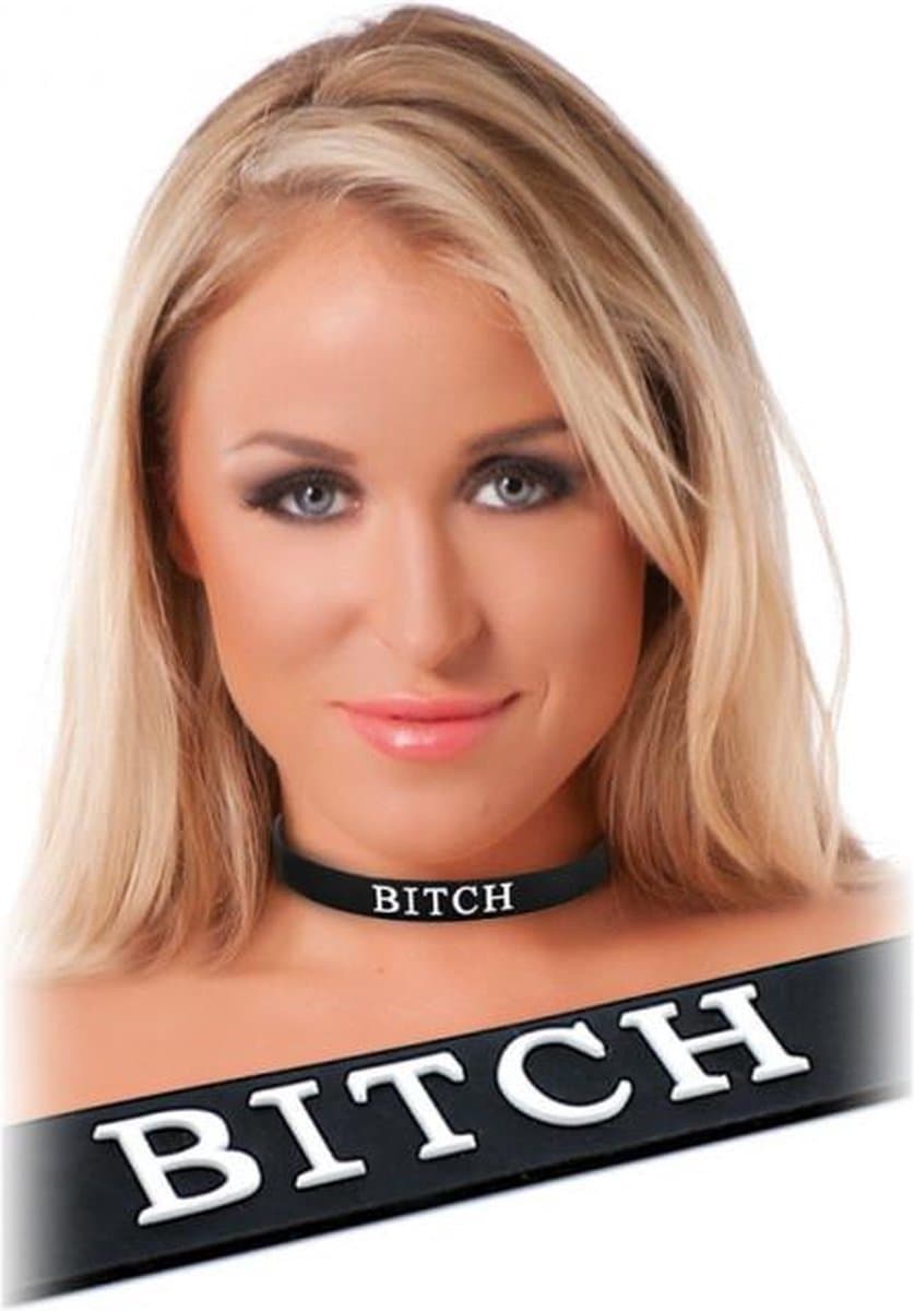 Rimba - Halsband - Collar Met Tekst - BITCH - Siliconen — afbeelding 1