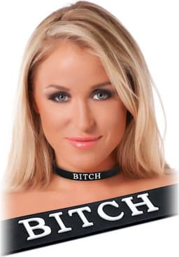 Rimba - Halsband - Collar Met Tekst - BITCH - Siliconen — thumbnail 1