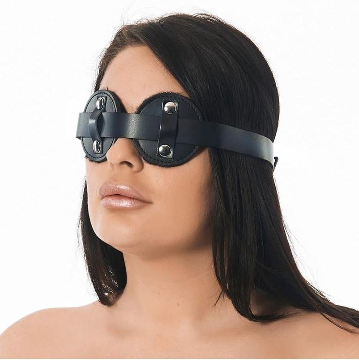 Rimba - Blinddoek - Leren Masker Met Bont Aan Binnenzijde — afbeelding 1