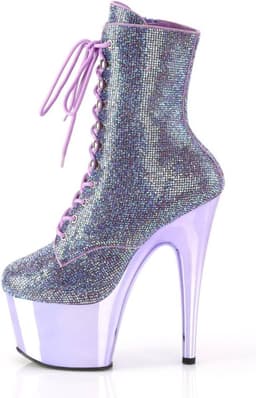 Pleaser - ADORE-1020CHRS Plateau Laarzen, Paaldans schoenen - US 7 - 37 Shoes - Paars — thumbnail 4
