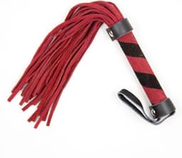 Smart Moves - Lederen Flogger - 27 cm - Rood/Zwart — thumbnail 2
