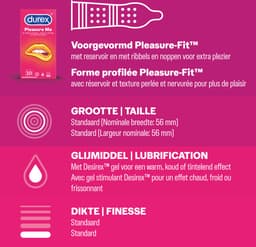Durex - 20 stuks Condooms - Pleasure Me 1x10 stuks - Orgasm Intense 1x10 stuks - Voordeelverpakking — thumbnail 4