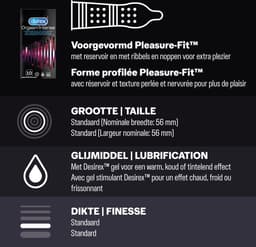 Durex - 30 stuks Condooms - Orgasm Intense 1x10 stuks - Performa 1x10 stuks - Nude No Latex 1x10 stuks - Voordeelverpakking — thumbnail 6