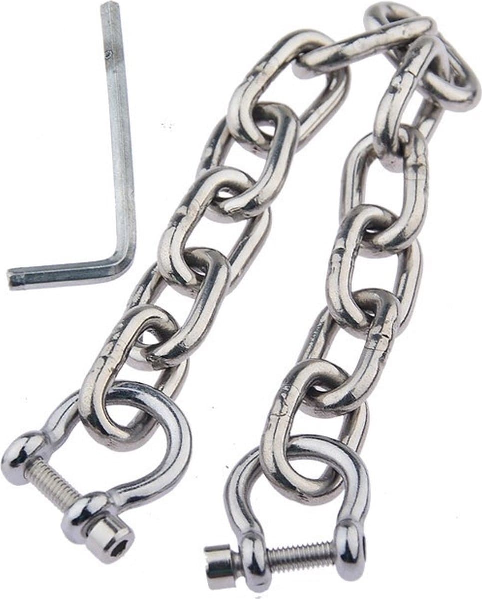 Zilveren ketting 30cm met d-sluiting — afbeelding 1