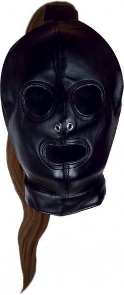 Mask met Blonde Ponytail - Zwart — thumbnail 2