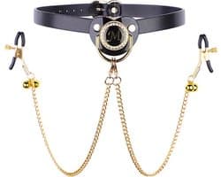 Tepelklemmen + Speen + Halsband - BDSM - Cosplay - Slave - Adult Baby - Verstelbaar - Rollenspel
