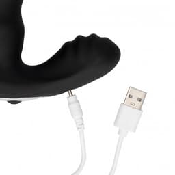 Shots - Ouch! OU907BLK - Beaded Vibrating Prostate Massager with Remote Control - Black — thumbnail 4
