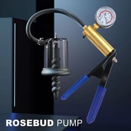 LuvPump - Rosebud Pomp - Manual Anaal Pomp - Dubbele Stimulatie - Messing Pomp Pistool — thumbnail 2