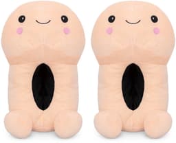 Penisvormige Slippers met Smiley Face - Beige — thumbnail 3