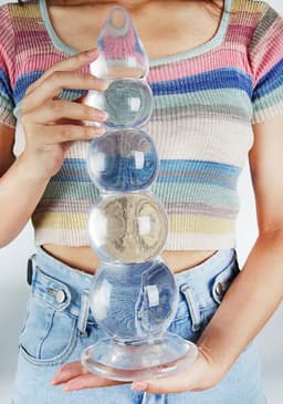 MEGA Anaalplug - XXXL Buttplug - Transparant - Grote anale kralen - Speculum - Dilator - Goede kwaliteit — thumbnail 4