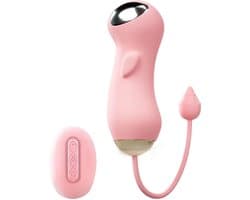 E-stim vibrator vrouwen - 10 schokstanden - Stroom - 10 vibratiestanden - Masturbatie ei - Remote control