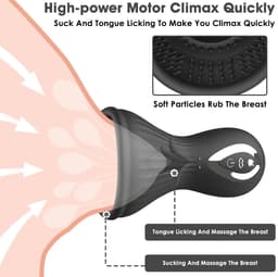 Elektrische clitoris en tepel zuiger - Vibrator - Tong - Clitoris pomp - Tepel en borst - 7 zuig en vibratie standen - Zeer goede kwaliteit — thumbnail 2