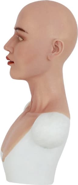 Siliconen Masker-Vrouwenmasker- Masker- Gezichtsmasker-Cosplay-Transgender-Travestie- Gezicht-Crossdresser — thumbnail 2