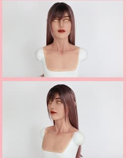 Siliconen Masker-Vrouwenmasker- Masker- Gezichtsmasker-Cosplay-Transgender-Travestie- Gezicht-Crossdresser — thumbnail 4