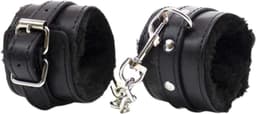 Bondage Handboeien Erotiek Set voor BDSM - Seksspeeltjes - Lederen Handboeien & Metalen Ketting - Sex Toys — thumbnail 1
