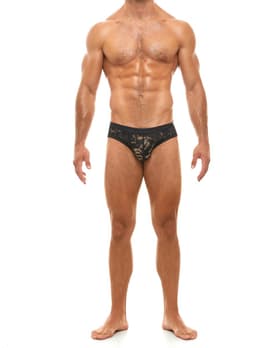MODUS VIVENDI Floral Lace Classic Brief Black - MAAT M - Erotisch Heren Ondergoed - Slip voor Man - Sexy mannen Slip — thumbnail 7
