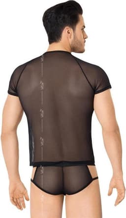Netstof heren shirt en string zwart M/L — thumbnail 2