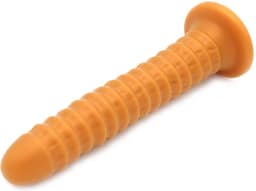 Gold Play - Soft Liquid Siliconen Anaal Dildo Ribbed - Goud L — thumbnail 1