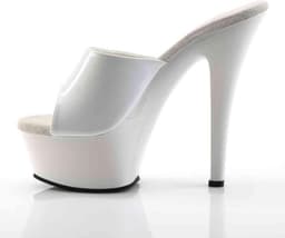 Pleaser - KISS-201 Muiltjes - Paaldans schoenen - 42 Shoes - Wit — thumbnail 3