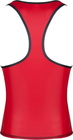 Regnes Fetish Planet – Wetlook Heren mouwloos t-shirt – Rood - Maat M — thumbnail 5