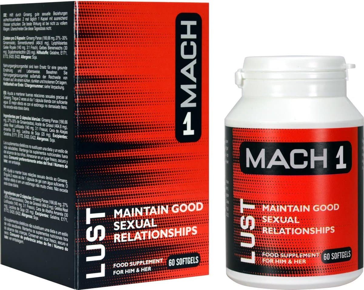 Mach 1 - Lust - Libido verhogen - 60 softgels — afbeelding 1