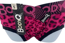 BodyQ Men's Underwear Boxer - 2 Kleuren Panther Look Roze & Roze Zwarte Band - S - Sexy Lingerie voor Mannen — thumbnail 1