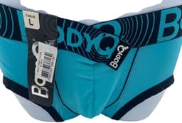 BodyQ Sexy Heren Boxershort – Aqua/Zwart – Erotische Herenlingerie – Maat S — thumbnail 1