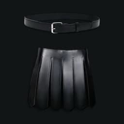 BUM BLING® BDSM Gladiator Kilt - Zwart Leren Rokje met Riem - Roleplay - Gay Toys - Gay Wear — thumbnail 7