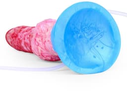 Kiotos Monstar - Big Squirt Cock - Opblaasbare Spuitende Dildo - Rood/Roze/Blauw — thumbnail 7