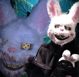 Horror Bunny Masker – Halloween Cosplay – Realistisch & Ademend — thumbnail 3