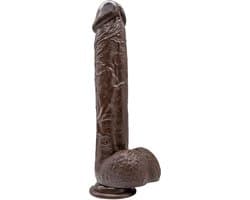 JustFun Dildo XXL - 28 CM - Sex Toys voor Mannen & Vrouwen - BBC - Realistische Dildo met Zuignap - Bruin