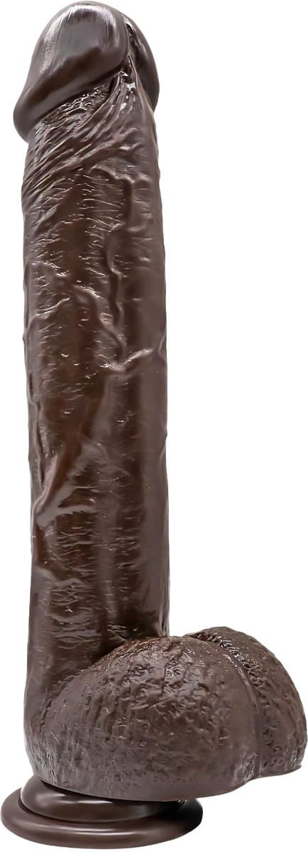 JustFun Dildo XXL - 28 CM - Sex Toys voor Mannen & Vrouwen - BBC - Realistische Dildo met Zuignap - Bruin — afbeelding 1