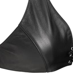 Rimba - Lederen Bustier met Vetersluiting - Zwart L — thumbnail 4