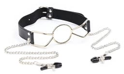 Smart Moves - Ring Gag met Tepelklemmen — thumbnail 1