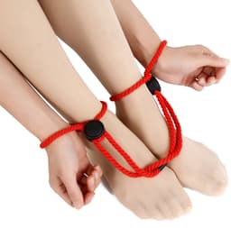 Smart Moves - Touw Handboeien - Japanse Bondage Handboeien - Shibari - Rood — thumbnail 2