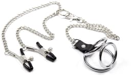 Smart Moves - Nipple Clamps with Cock Rings M silver — thumbnail 1