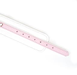 Liebe Seele - Fairy - Leren Enkelboeien - Rosé-Gouden Hardware - Roze/Wit — thumbnail 6