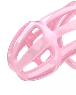 Rimba Toys - P-Cage PC02 - Kunststof Kuisheidskooi - Peniskooi - Chastity - Roze - Verkrijgbaar in 3 maten — thumbnail 9