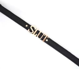 Liebe Seele - Demon's Kiss - Luxe Collar Met Grote Gouden letters SLUT - Zwart/Goud — thumbnail 3