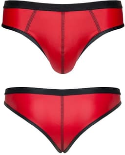Wetlook Men's brazilian style briefs - Red — thumbnail 4
