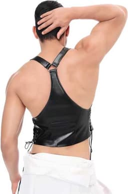 Lederen Body Harnas met Onderbroek - BDSM Set - Lingerie - Heren - String - Fetish — thumbnail 5