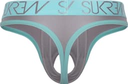 SUKREW U-Style Classic Thong Silver Sparkle - MAAT L - Erotisch Heren Ondergoed - String voor Man - Sexy mannen String — thumbnail 2