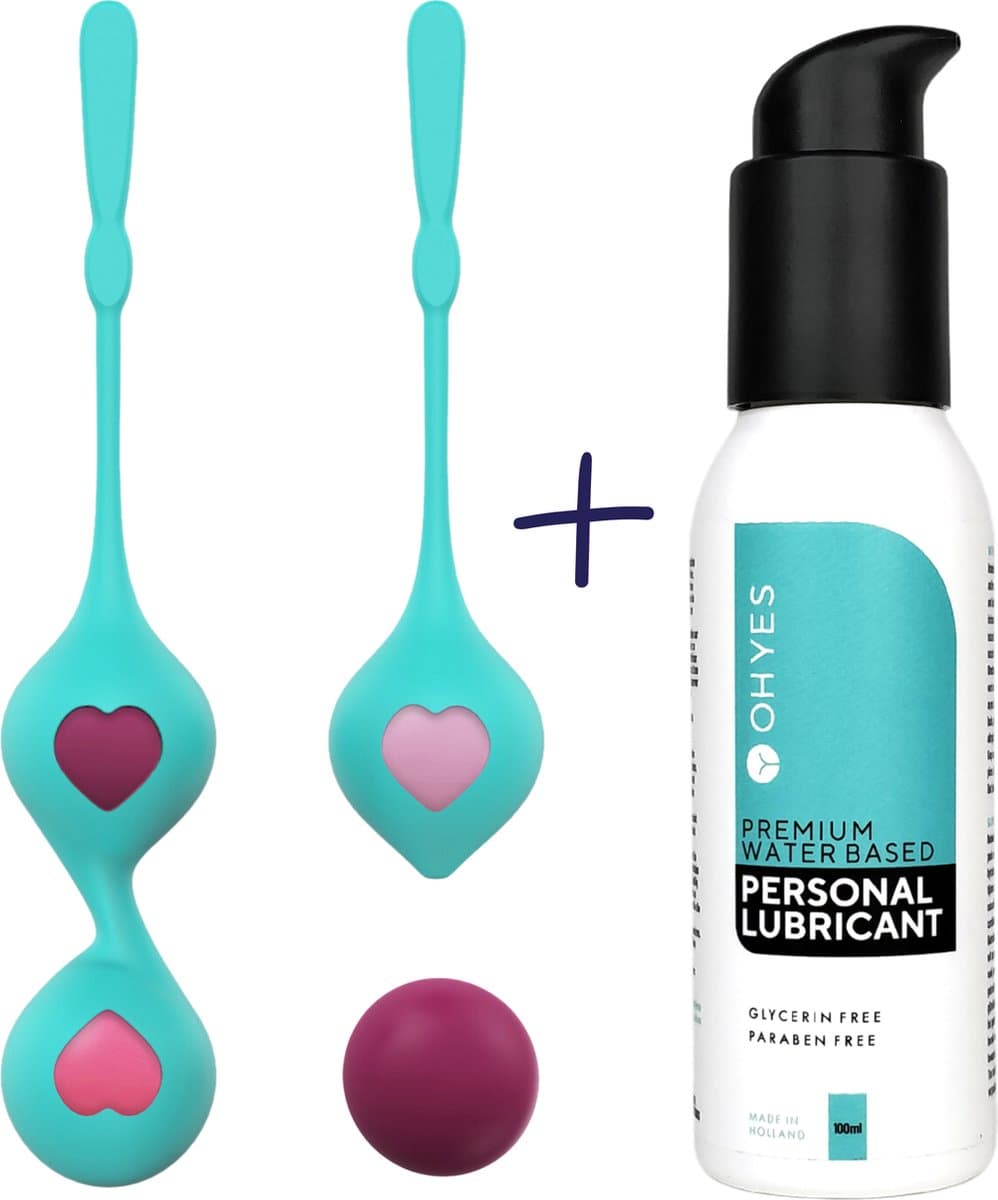 Vaginale balletjes voor vrouw - Geisha ballen - Vaginale Kegel Balls - Bekkenbodemtrainer met 6 verschillende gewichten incl. Glijmiddel — afbeelding 1