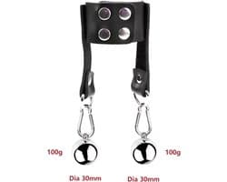 Ballencrusher met gewicht - 2x 100g – Verstelbaar - Scrotum - Crusher - BDSM