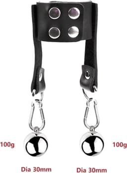 Ballencrusher met gewicht - 2x 100g – Verstelbaar - Scrotum - Crusher - BDSM — thumbnail 1