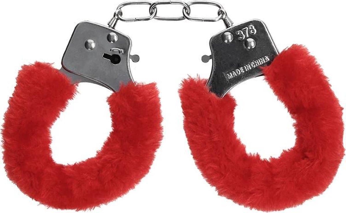 Scoby - Handboeien - Pluche Handboeien Set - BDSM - Erotisch Speeltje - Met Slotje en 2 Sleutels - Rood — afbeelding 1