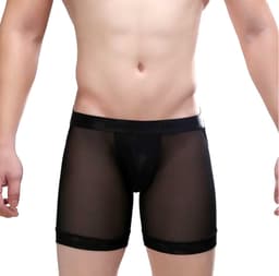 Transparante Mesh Heren Boxershort - Open Billen - Lingerie - Ondergoed — thumbnail 3
