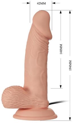 Pretty Love - Zebulon - Realistische Vibrerende Dildo - Lichte Huidskleur - Met afstandsbediening — thumbnail 4